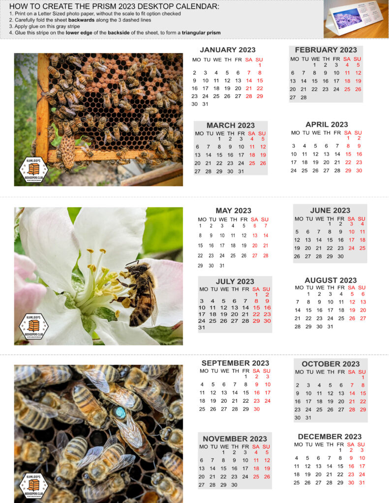 2023 Beekeepers Calendar